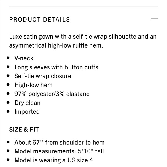 Pat Bo high low satin wrap gown - Picture 9 of 9